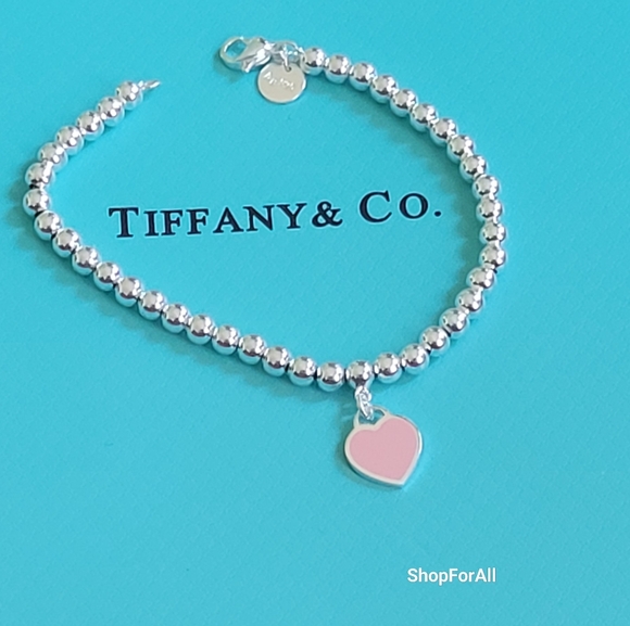Tiffany & Co. Silver Bead Bracelet heart Tag - Picture 2 of 16